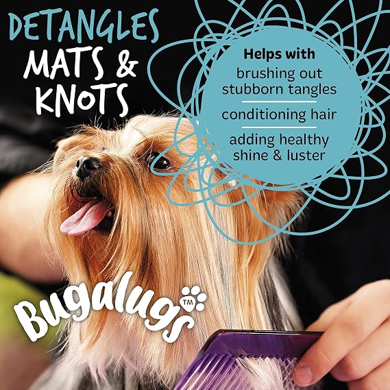Bugalugs Dog Detangler Spray 200ml – Leave-In Conditioner for Knots & Tangles, Professional Grooming Formula