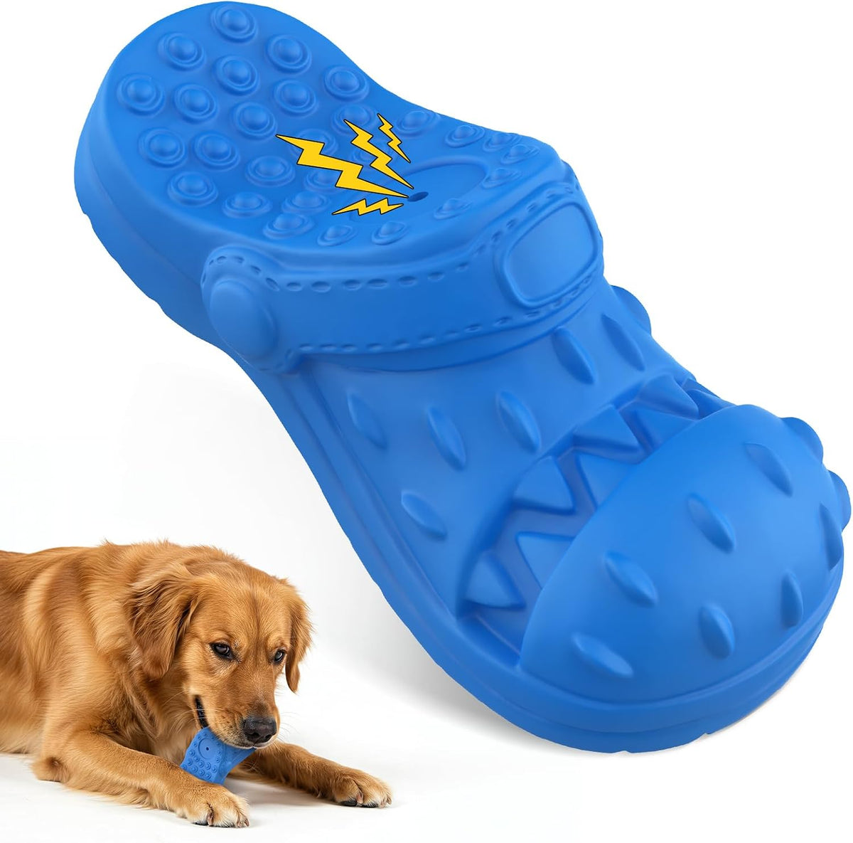 RUXAN Squeaky Dog Chew Toy, Durable Interactive Puppy Toy for Chewing & Play