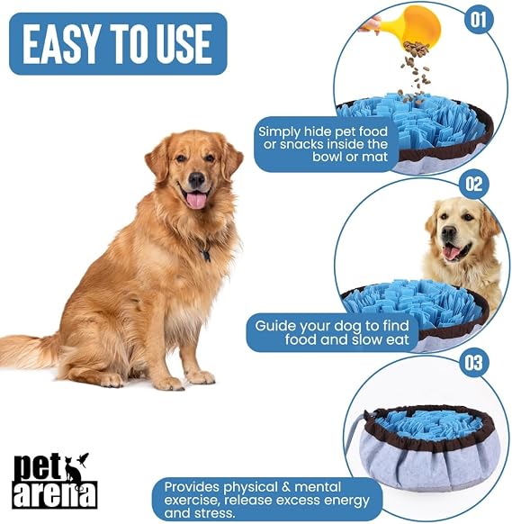 PET ARENA Adjustable Snuffle Mat for Dogs – Interactive Puzzle Feeder & Treat Training Toy