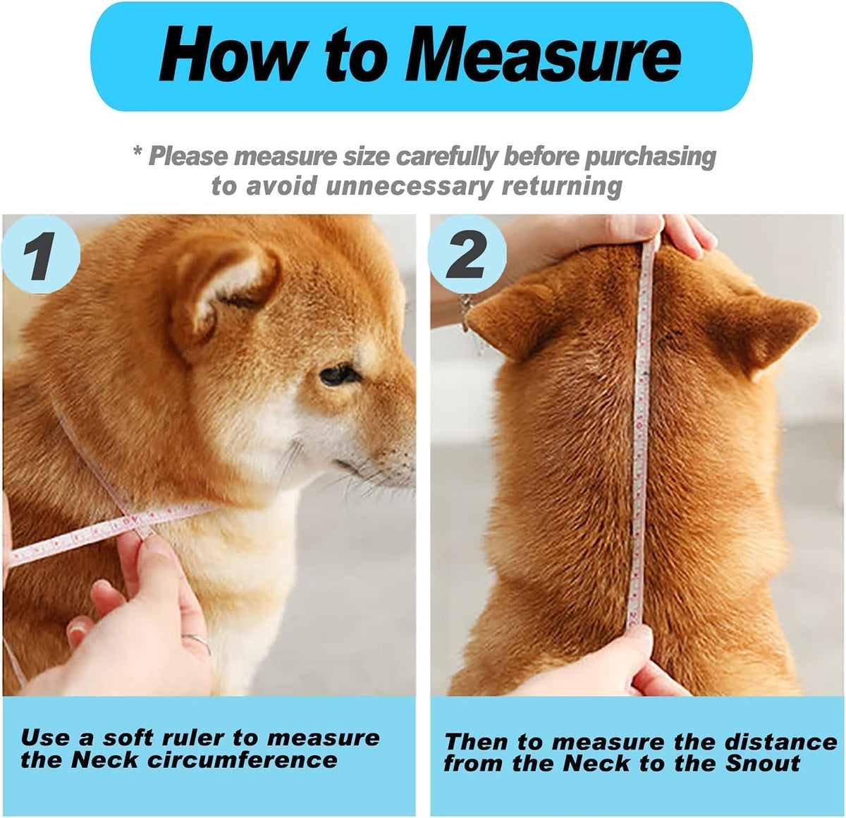 Supet Dog Cone Recovery Collar – Adjustable Protective E-Collar for Dogs & Cats, Anti-Lick & Anti-Bite, XS