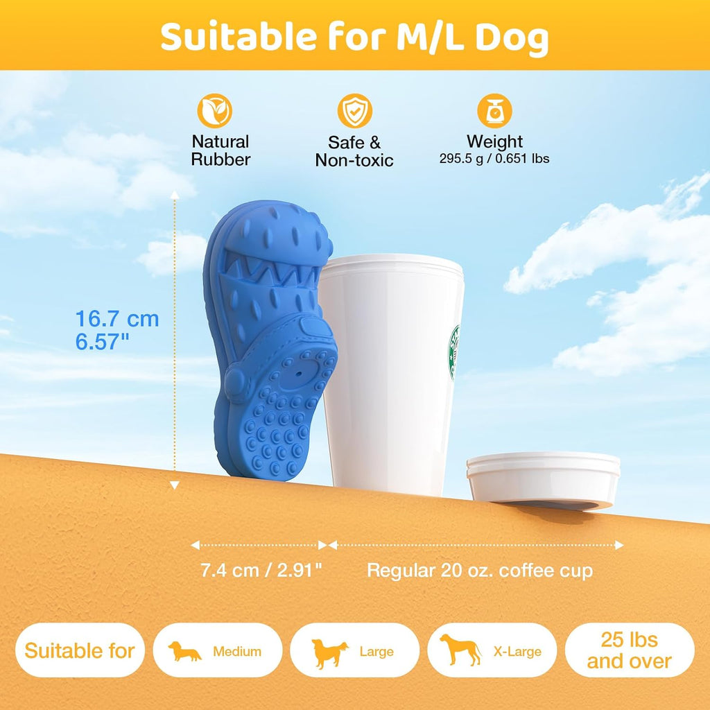 RUXAN Squeaky Dog Chew Toy, Durable Interactive Puppy Toy for Chewing & Play