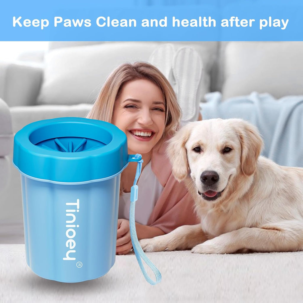 Dog Paw Cleaner Cup – Medium Paw Washer with Soft Silicone Brush for Dogs, Mud & Dirt Remover