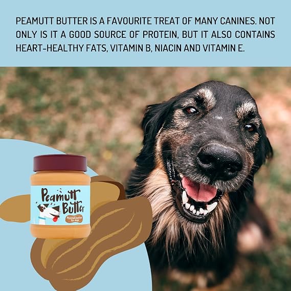 Peamutt Dog Peanut Butter – Dog-Friendly Peanut Butter Treat with No Added Sugar, Salt or Sweeteners, 340g