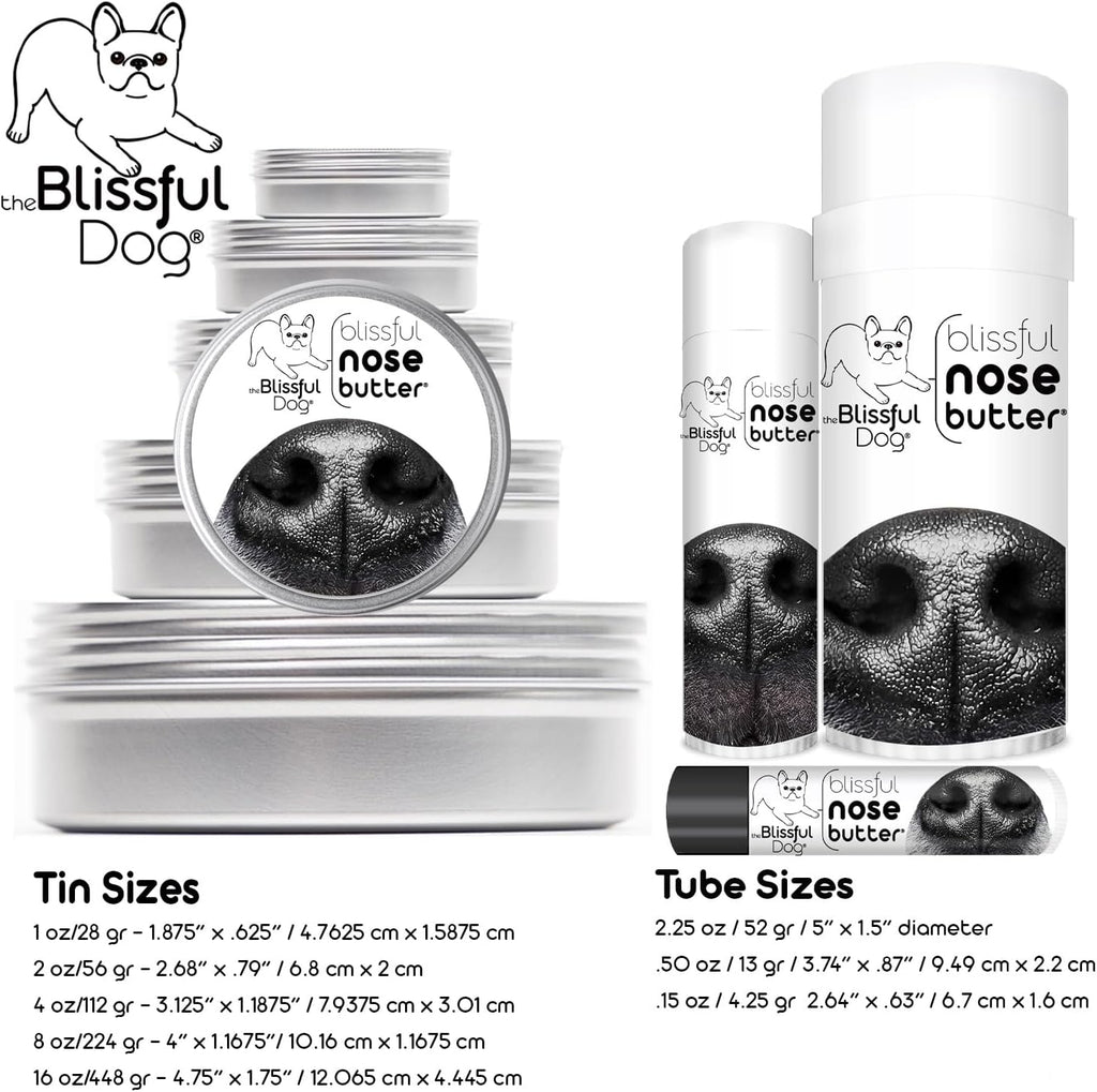 The Blissful Dog Nose Butter 1oz – Unscented Dog Nose Balm & Moisturiser for Dry Snouts