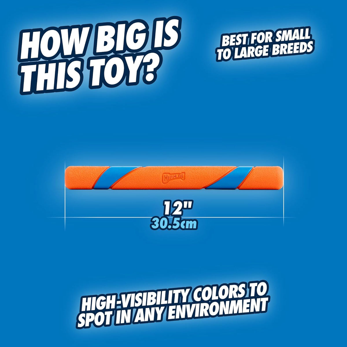 Chuckit! Ultra Fetch Stick Durable Rubber Dog Toy – 30.5cm Interactive Fetch & Retrieve Toy