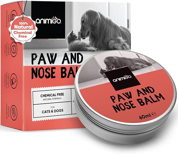 Dog Paw & Nose Balm 60ml – Natural Lick-Safe Paw & Nose Moisturiser for Dogs & Cats with Coconut & Olive Oil