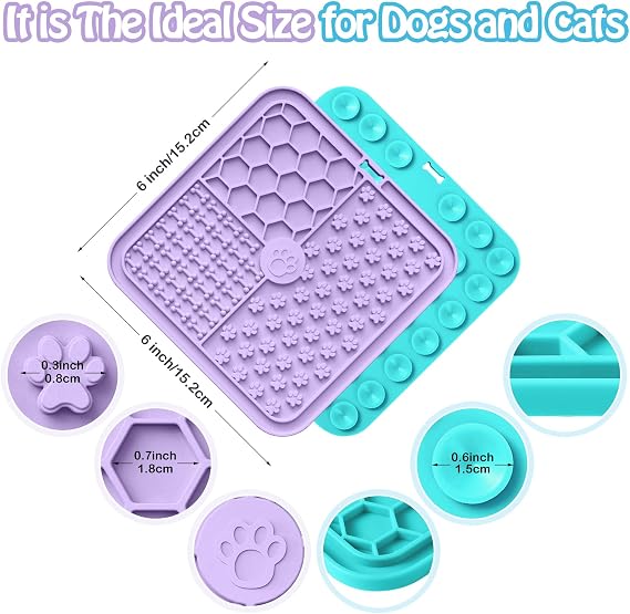 Lick Mat for Dogs & Cats – Premium Silicone Licking Mat with Suction Cups for Bathing, Grooming, Training & Enrichment