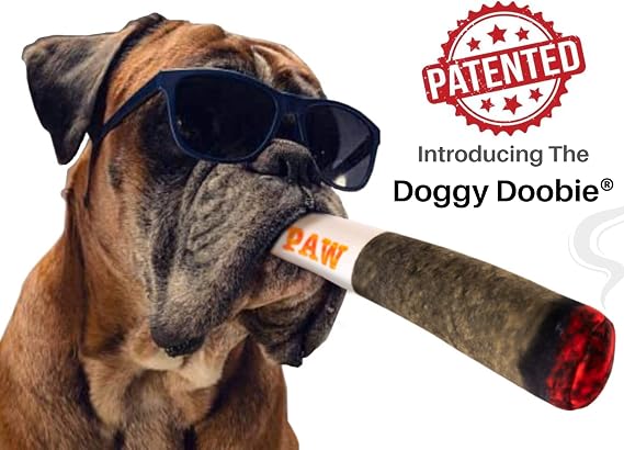Nestpark Doggy Doobie Funny Plush Squeaky Dog Toy – Soft Stuffed Interactive Toy for Small, Medium & Large Dogs