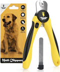 Pet Nail Clippers for Dogs & Cats – Professional Nail Trimmer with Protective Guard, Safety Lock & Nail File