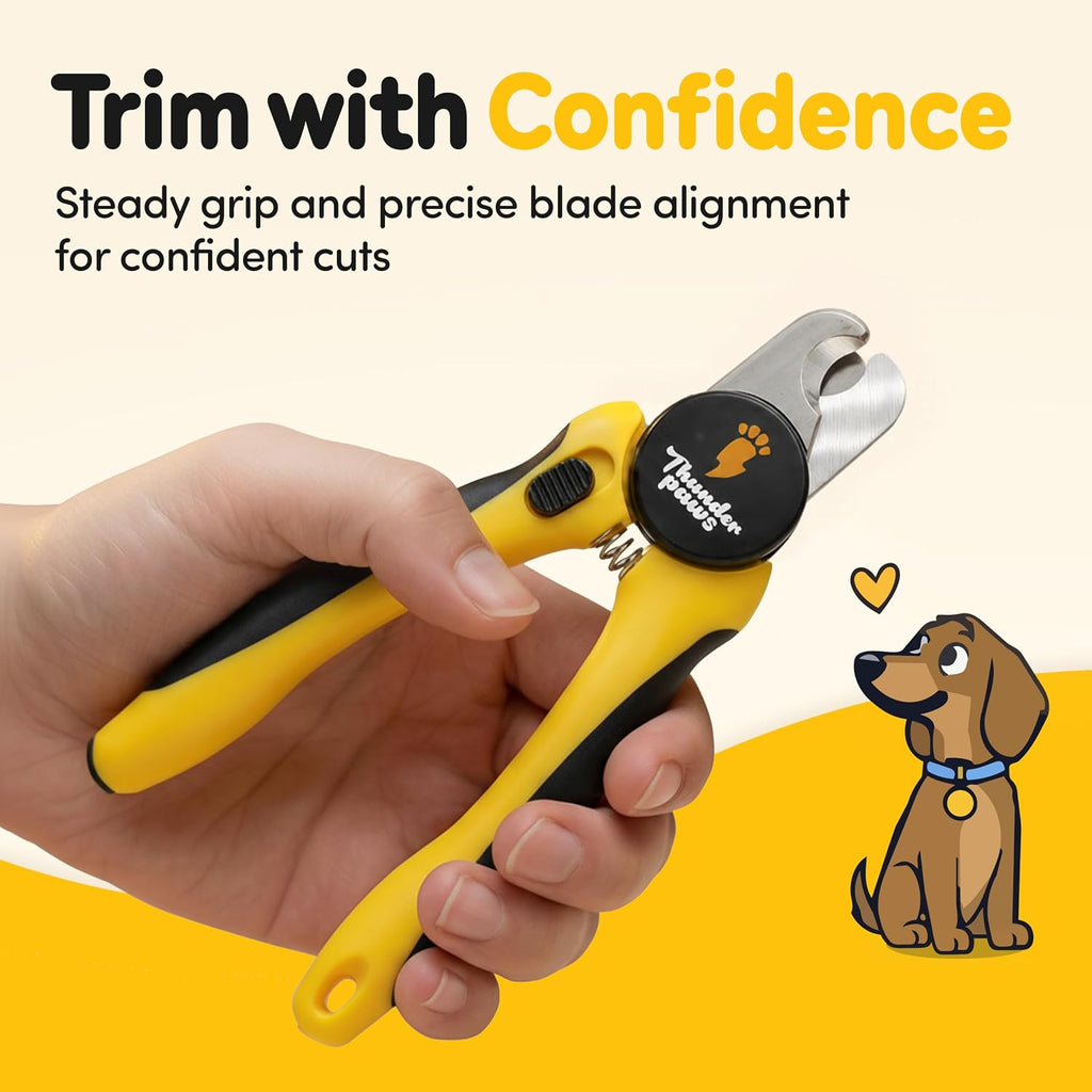 Pet Nail Clippers for Dogs & Cats – Professional Nail Trimmer with Protective Guard, Safety Lock & Nail File