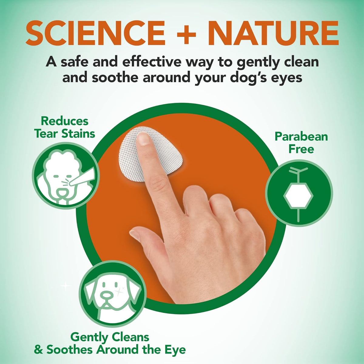 Vet's Best Natural Eye Wipes for Dogs & Cats – Disposable Pet Eye Cleaning Wipes, 100 Wipes