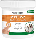 Vet's Best Natural Eye Wipes for Dogs & Cats – Disposable Pet Eye Cleaning Wipes, 100 Wipes