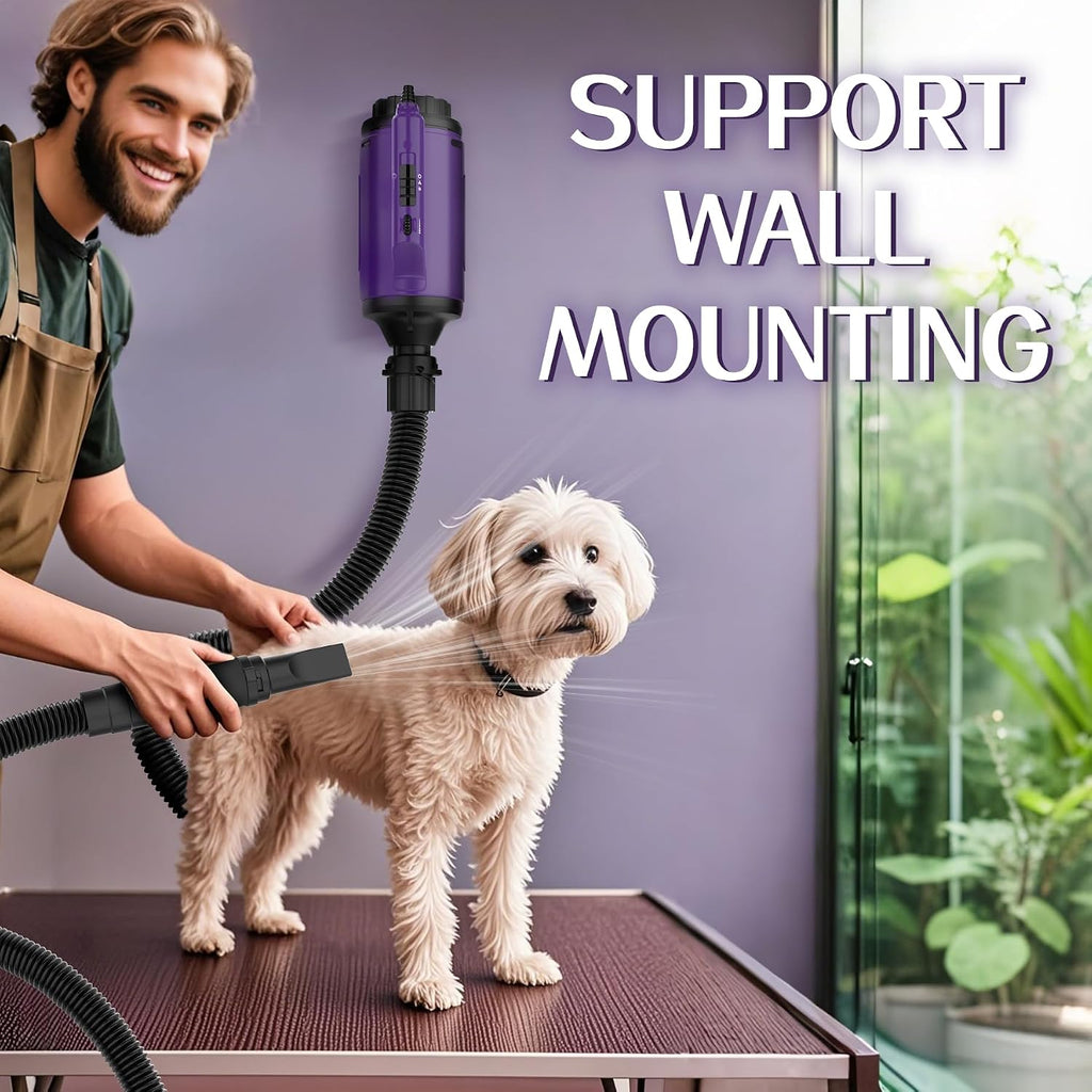 High Velocity Dog Dryer & Pet Grooming Blower – Professional Dog Hair Dryer for Fast Coat Drying
