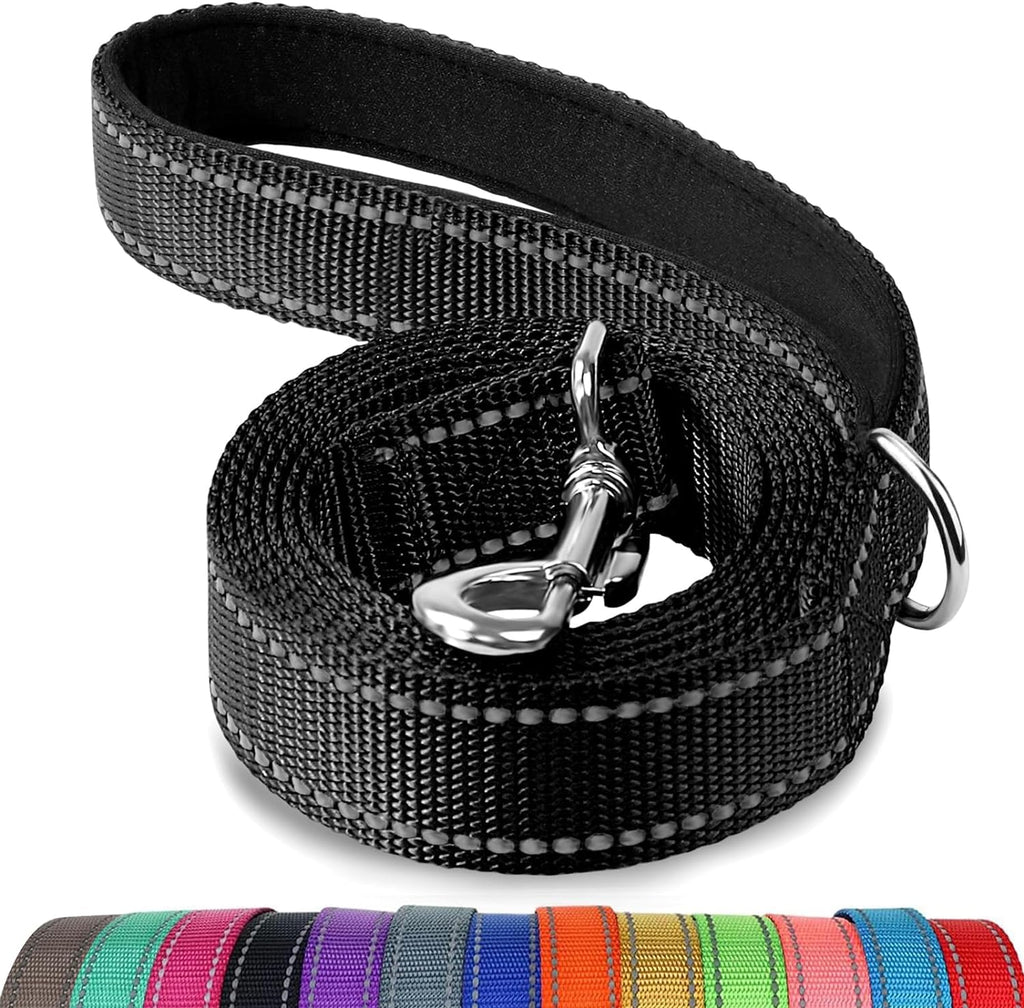 Padded Handle Dog Lead for Small & Medium Dogs, 1.2M X 2Cm, Black