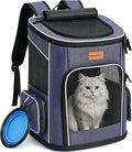 Cat Backpack Dog Backpack for Cats and Small Dogs 7 Kg, Foldable Pet Backpack with Inner Safety Lead and Shell