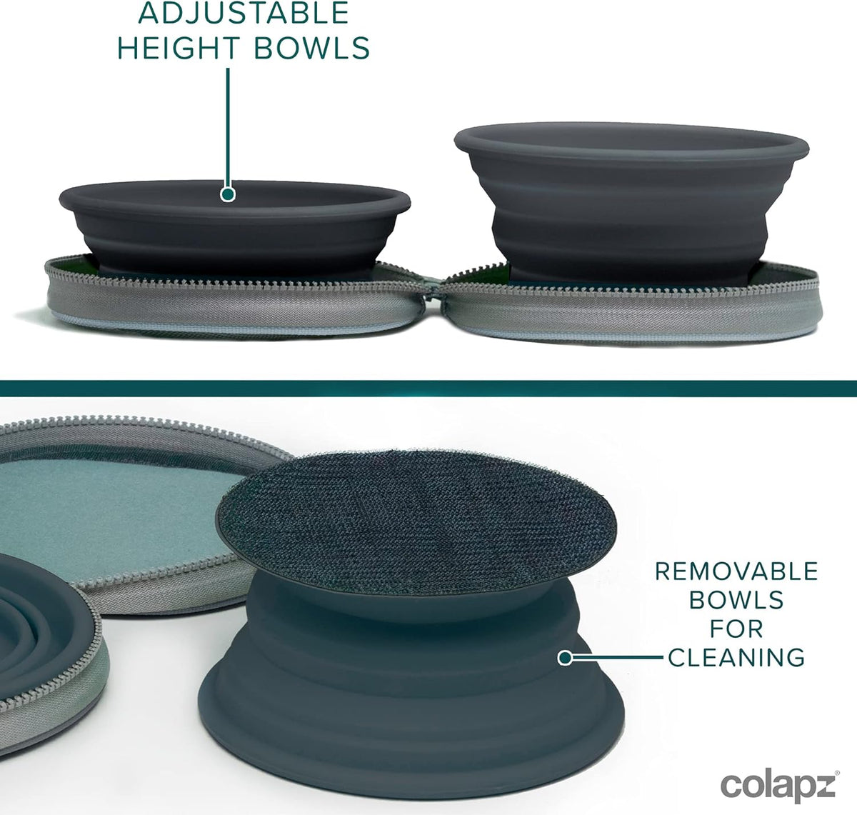 Collapsible Dog Bowls with Travel Case 2 Pack
