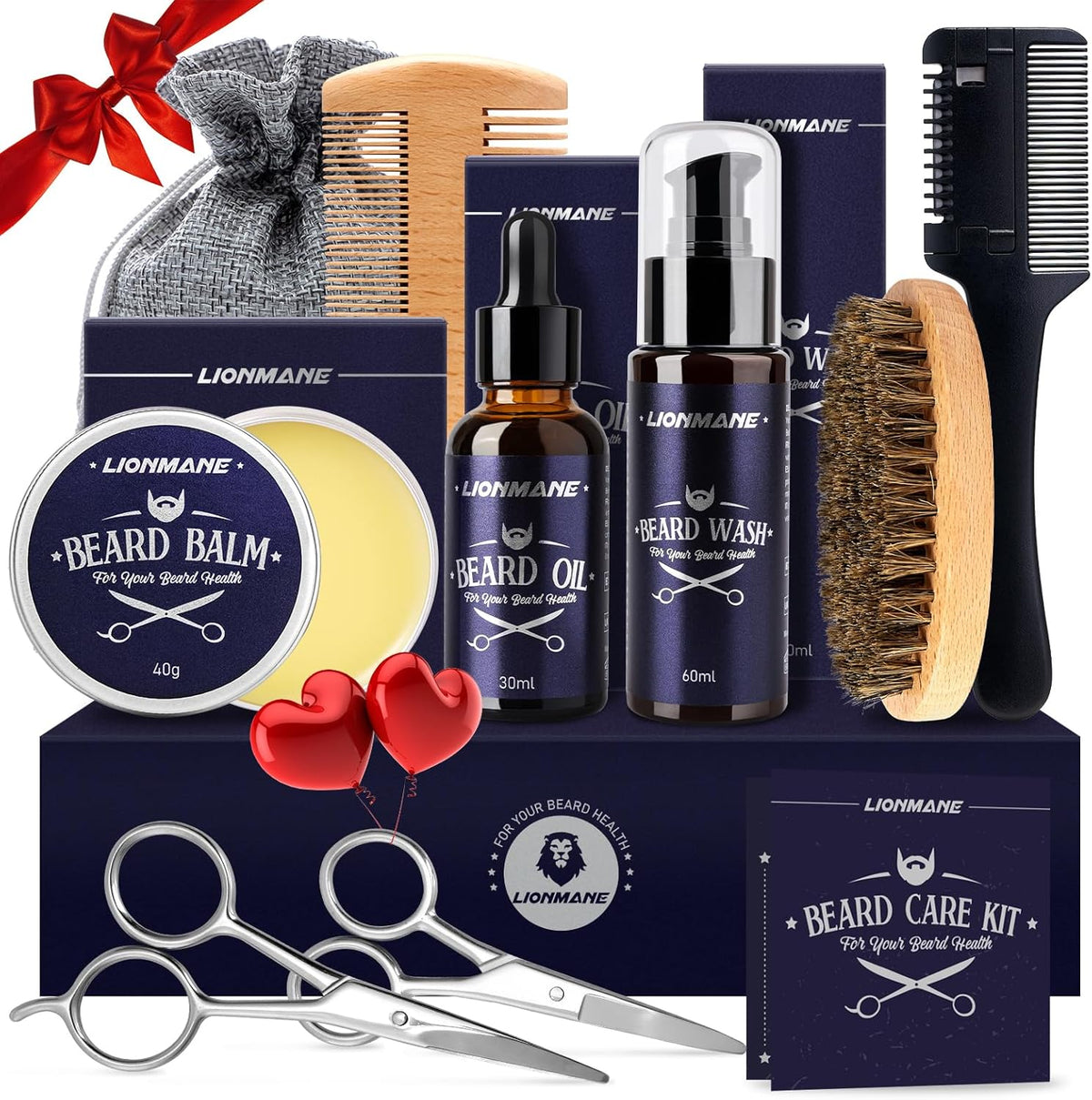 Beard Care Kit for Men Gifts,  Beard Grooming Set, Moisturize Beard