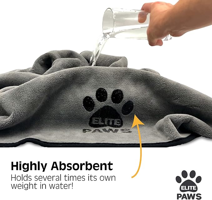 Elite Paws® UK Ultra-Absorbent Microfibre Dog Towel – Quick Dry Pet Towel for Dogs, 140 x 70cm, 1 Pack