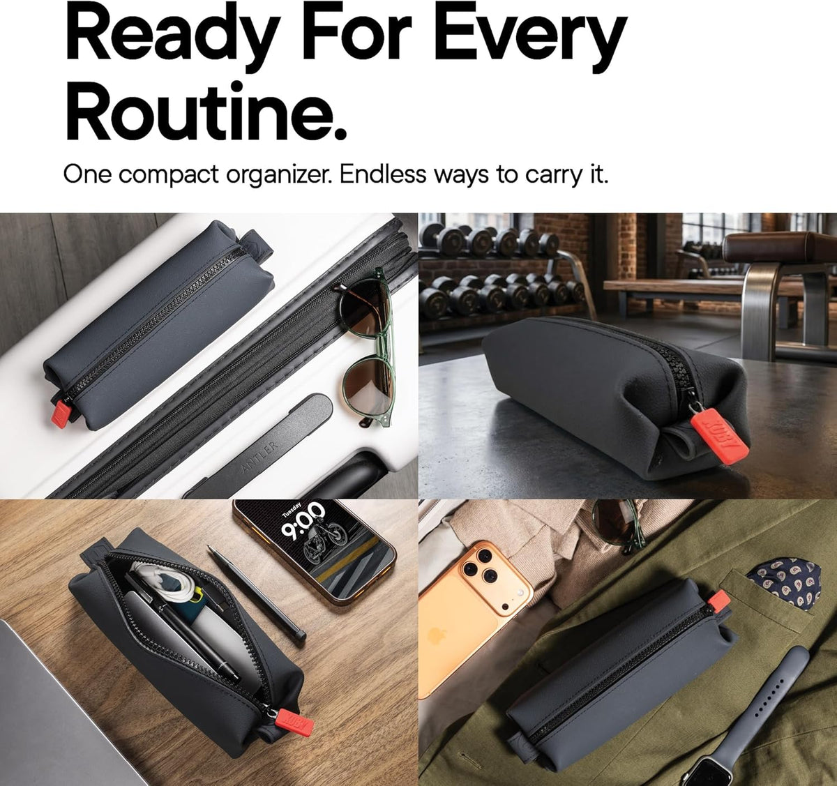 the Koby Dopp Kit Toiletry Bag – Mini 22 X 7 X 5Cm, Charcoal