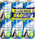 PetLovers Lint Roller Refills – Extra Sticky Pet Hair & Lint Remover Sheets, 540 Sheets, 6 Refills