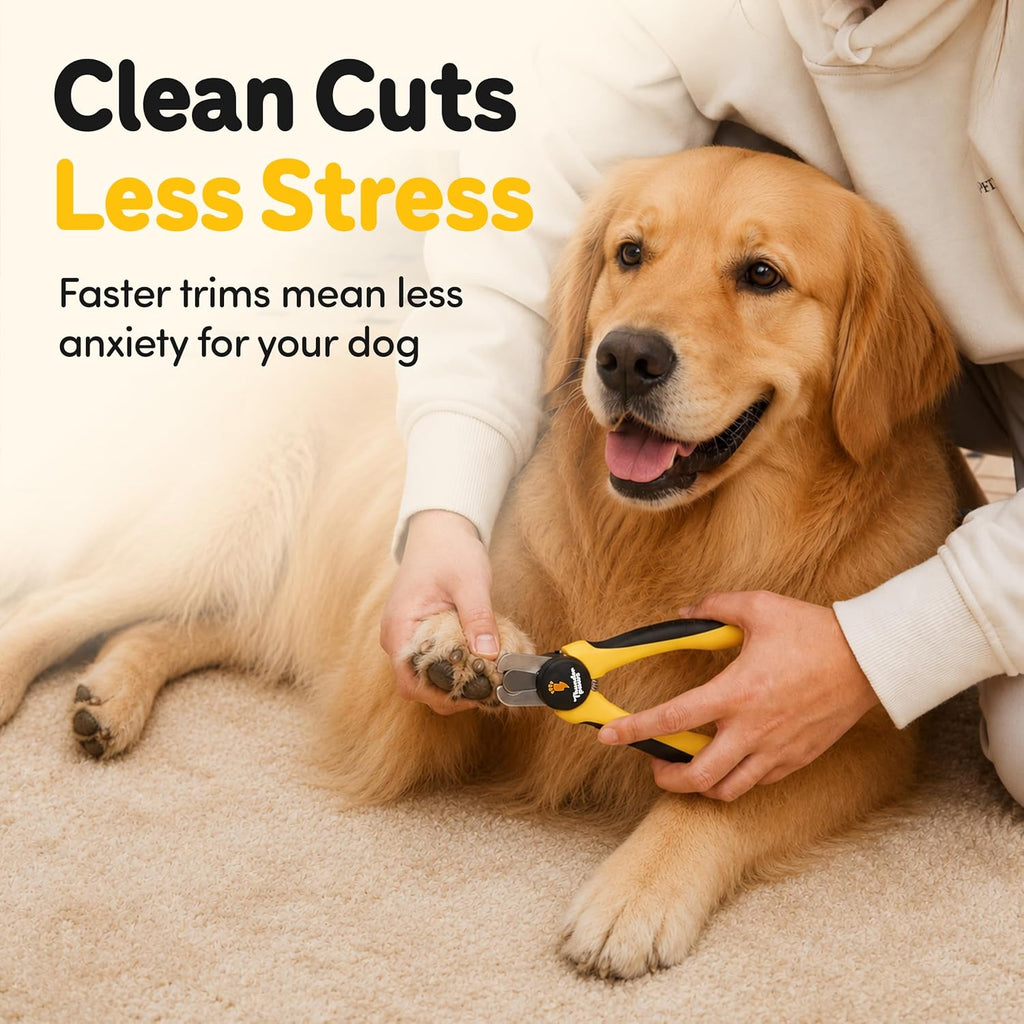 Pet Nail Clippers for Dogs & Cats – Professional Nail Trimmer with Protective Guard, Safety Lock & Nail File