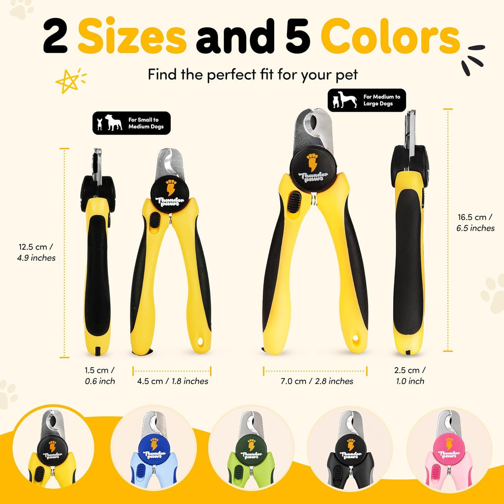 Pet Nail Clippers for Dogs & Cats – Professional Nail Trimmer with Protective Guard, Safety Lock & Nail File