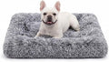 Jaspuriea Medium Dog Bed – Washable Dog Crate Mattress, Grey, 75 x 50 x 7cm