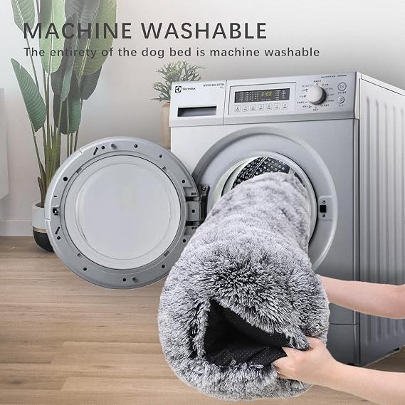 Jaspuriea Medium Dog Bed – Washable Dog Crate Mattress, Grey, 75 x 50 x 7cm