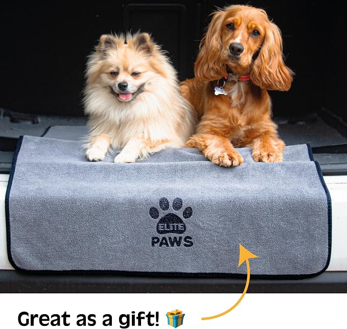 Elite Paws® UK Ultra-Absorbent Microfibre Dog Towel – Quick Dry Pet Towel for Dogs, 140 x 70cm, 1 Pack