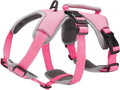 Multi-Use Support Dog Harness, Escape Proof No Pull Reflective Adjustable Vest with Durable Handle, Dog Walking Harness for Big/Active Dogs (Pink, M)