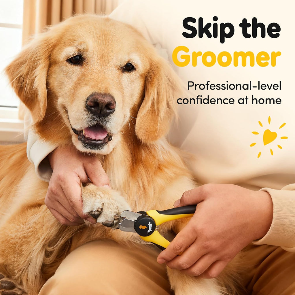 Pet Nail Clippers for Dogs & Cats – Professional Nail Trimmer with Protective Guard, Safety Lock & Nail File