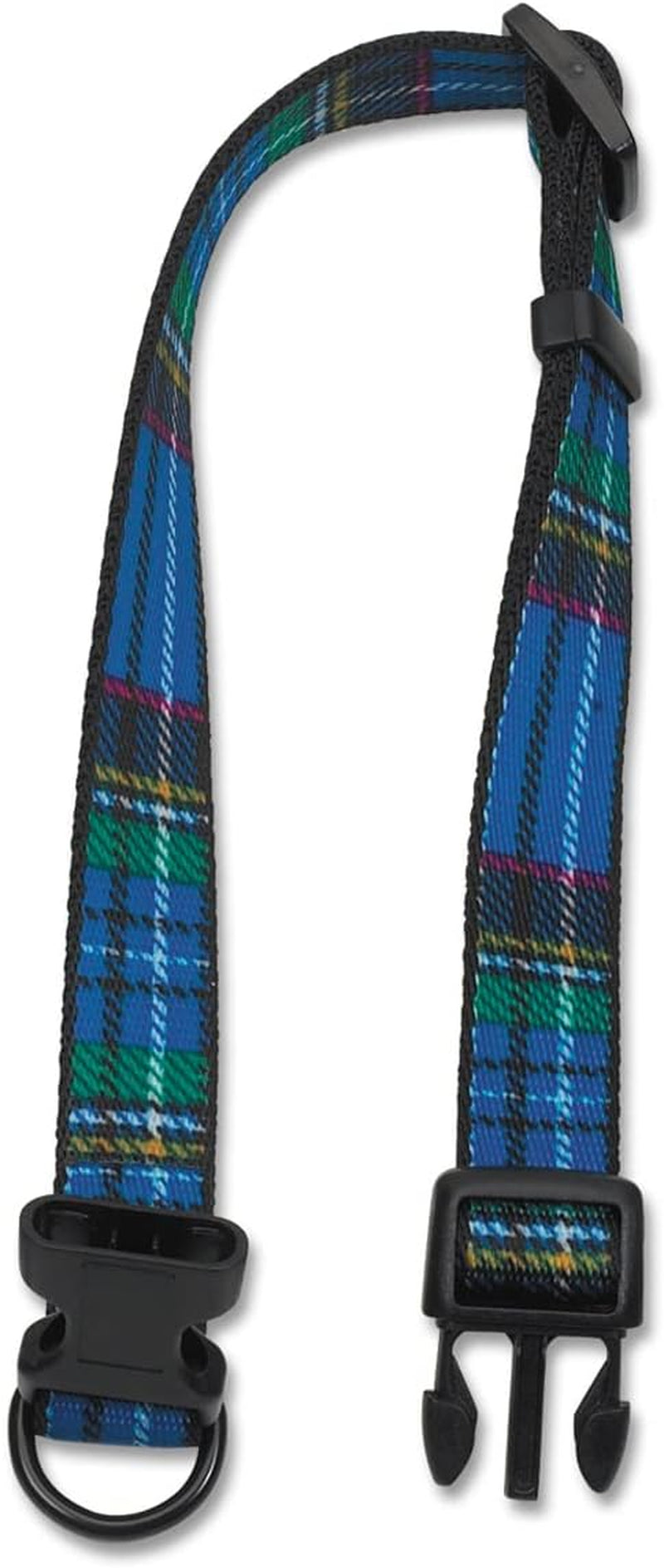 Dog Collar - Blue Tartan Design - Super Soft Printed Polyester Adjustable Collar with High Quality Fixings - 30-50Cm
