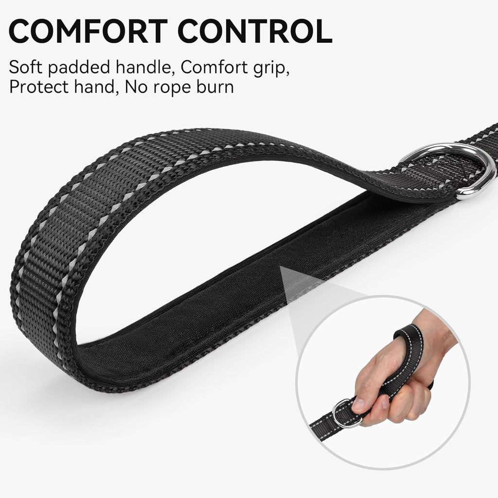 Padded Handle Dog Lead for Small & Medium Dogs, 1.2M X 2Cm, Black