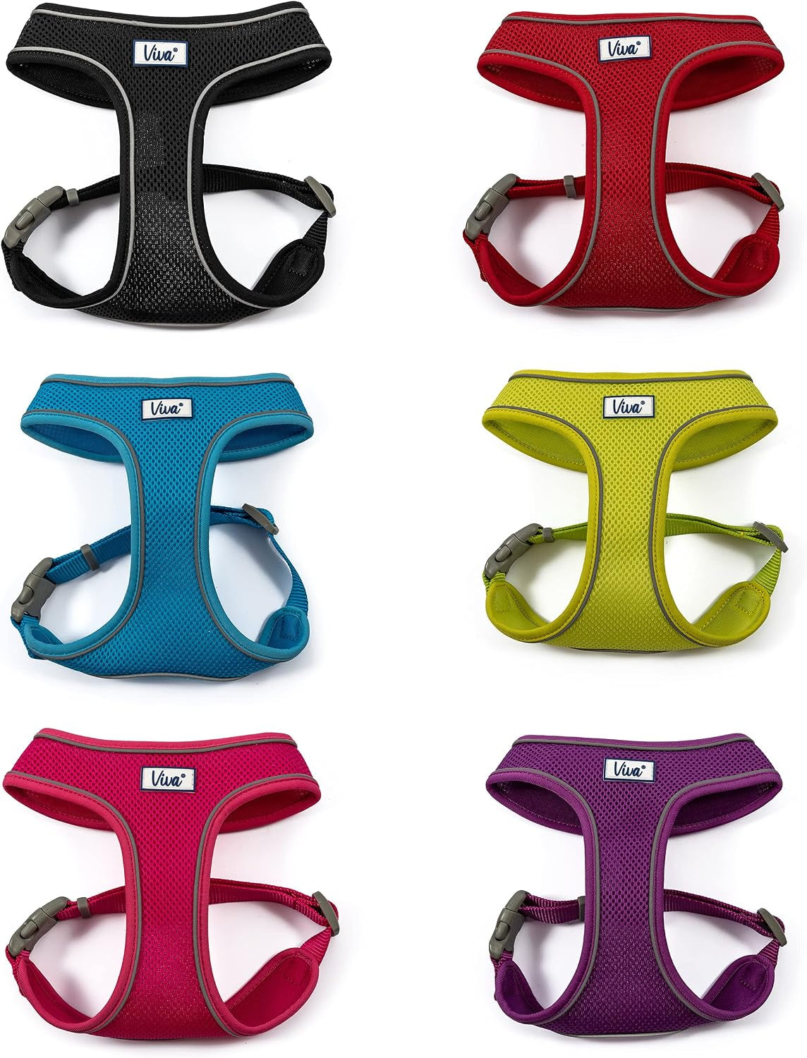Simply Comfortable Padded Breathable Mesh Red Dog Harness Pet Training Accessory 44-57 Cm, Medium