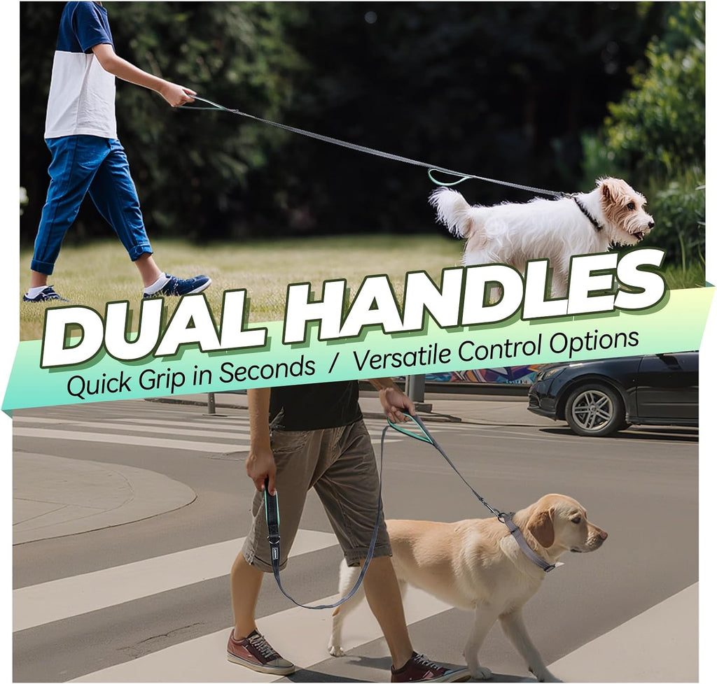 Double Handle Dog Lead Twingrip, 1.8M X 2.5Cm, Grey