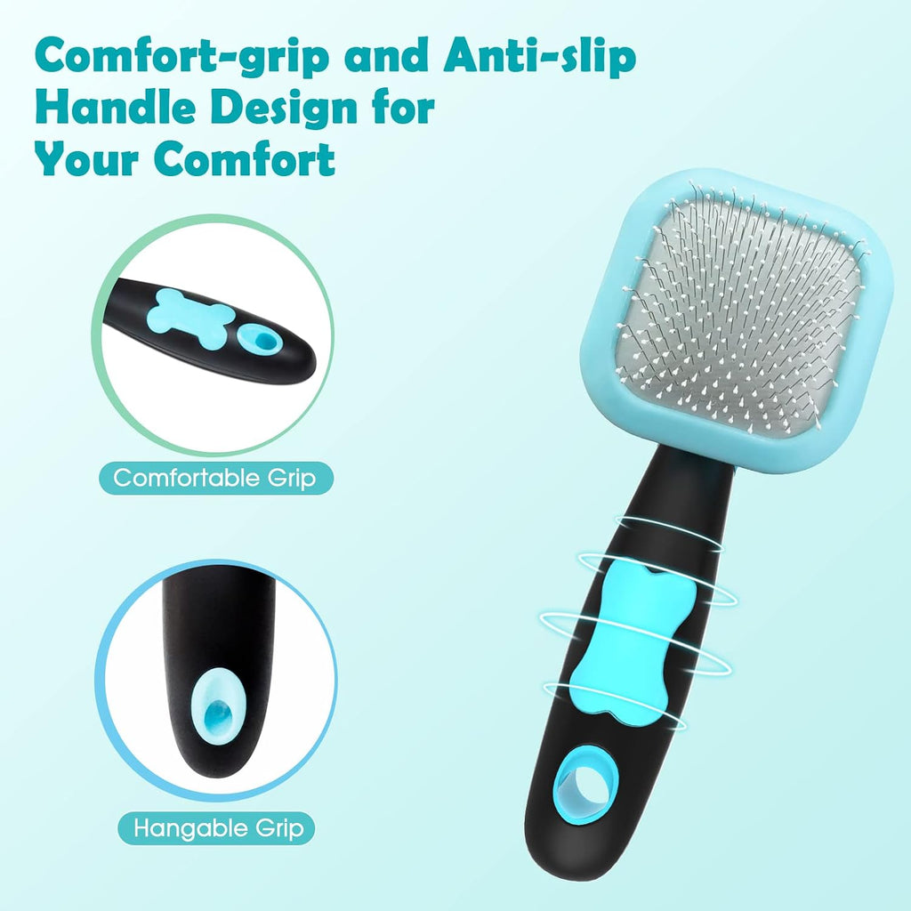 Slicker Brush, Dog Brush for Gently Cleaning Shedding Hair, One Size Blue