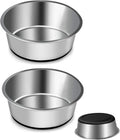 Stainless Steel Dog Bowls by , Water Bowl Feeder Dog Bowls with Non-Slip Silicone Bases, Pet Food Bowl, Dog Cat Plate Bowls for Medium and Large(S-14Cm)