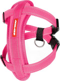 Adjustable Chest Plate Harness - Step-In, No Pull Dog Harness, XX Small to XX Large Dogs - Reflective, Durable Soft Webbing, K9 Travel Vest with Car Restraint - Ideal for Active Pets - Pink
