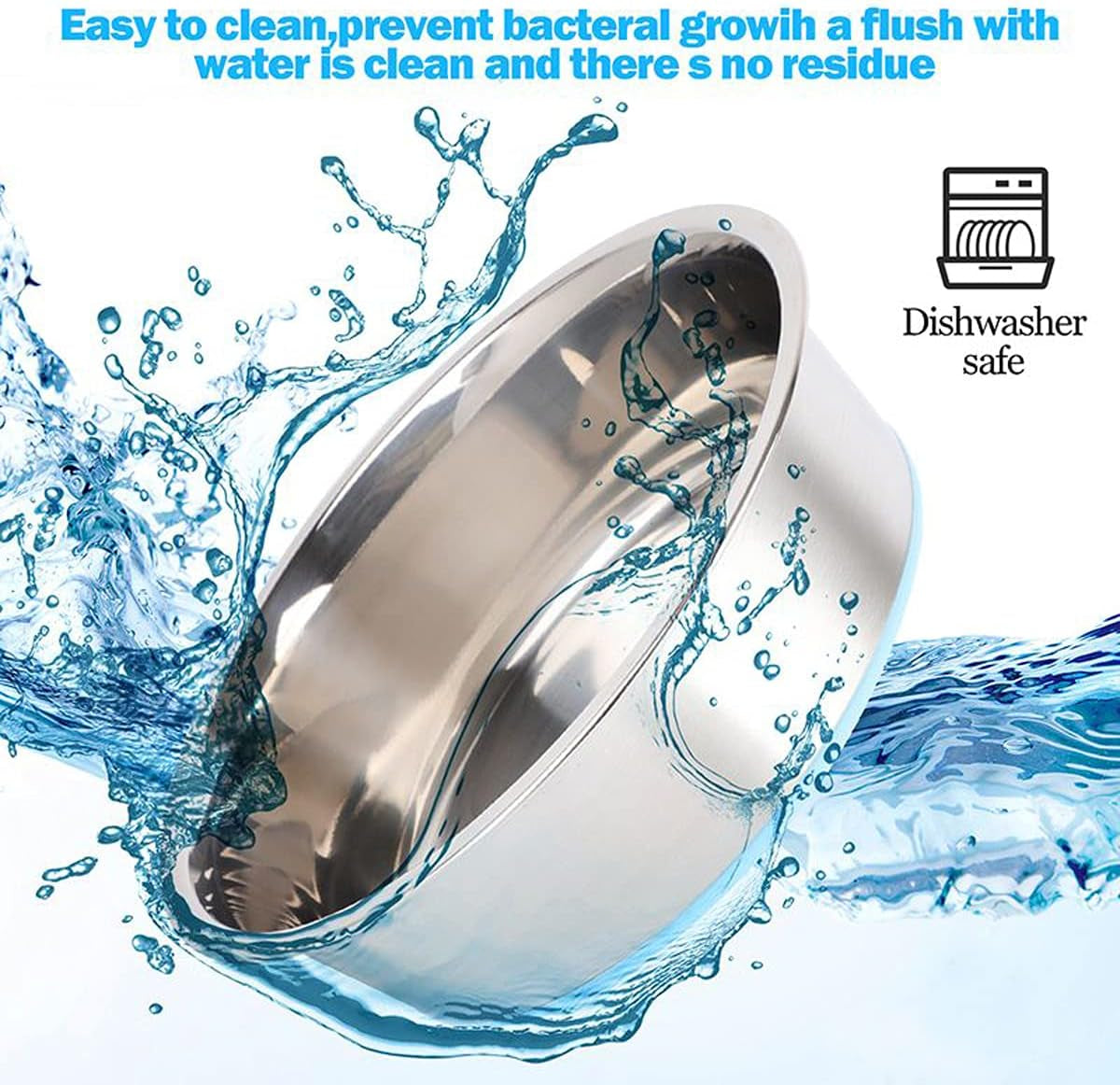 Stainless Steel Dog & Cat Plate Bowls, Non-Slip Silicone Bases - Small (S-14Cm) Feeder & Water Bowls
