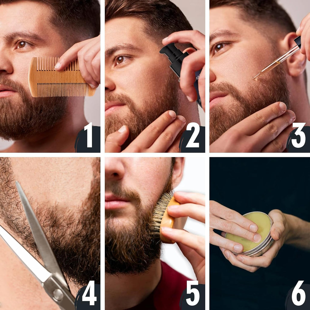 Beard Care Kit for Men Gifts,  Beard Grooming Set, Moisturize Beard