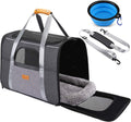 Pet Carrier Bag, Portable Cat Carrier Bag Top Opening with Breathable Mesh, Foldable Pet Transport Bag for Dogs and Cats up to 9Kg, with Shoulder Strap and Bowl