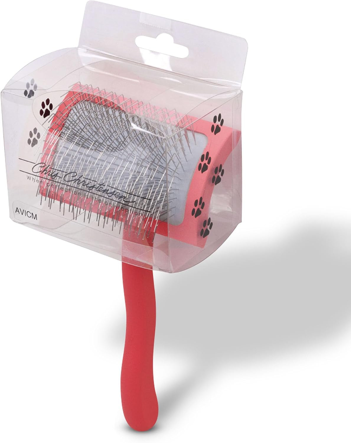 Big G Dog Slicker Brush - Professional Grooming Brush -Shedding Brush - Fluff Detangle Style Slicker Brush - Saves Time & Energy - Coral, Medium