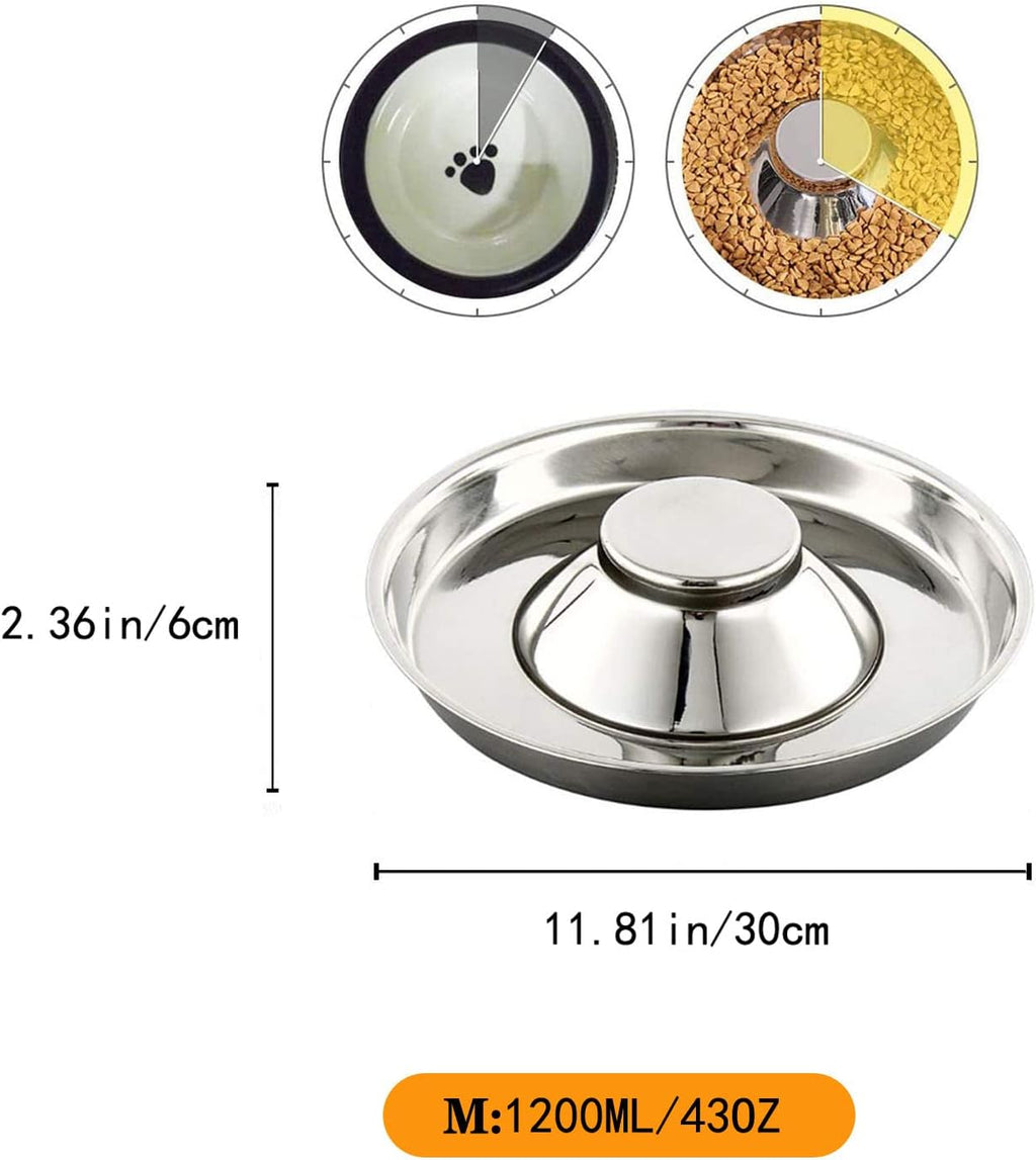 Stainless Steel Puppy Feeding Bowls - Metal Dog Bowls for Weaning Puppies, Can Be Used for Water and Food (30Cm/2Pcs)