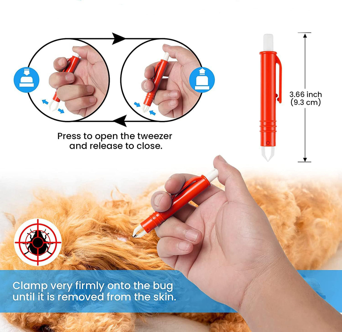 7PCS Tick Remover Tool Set, Dog Tick Removal Kit for Dogs and Cats