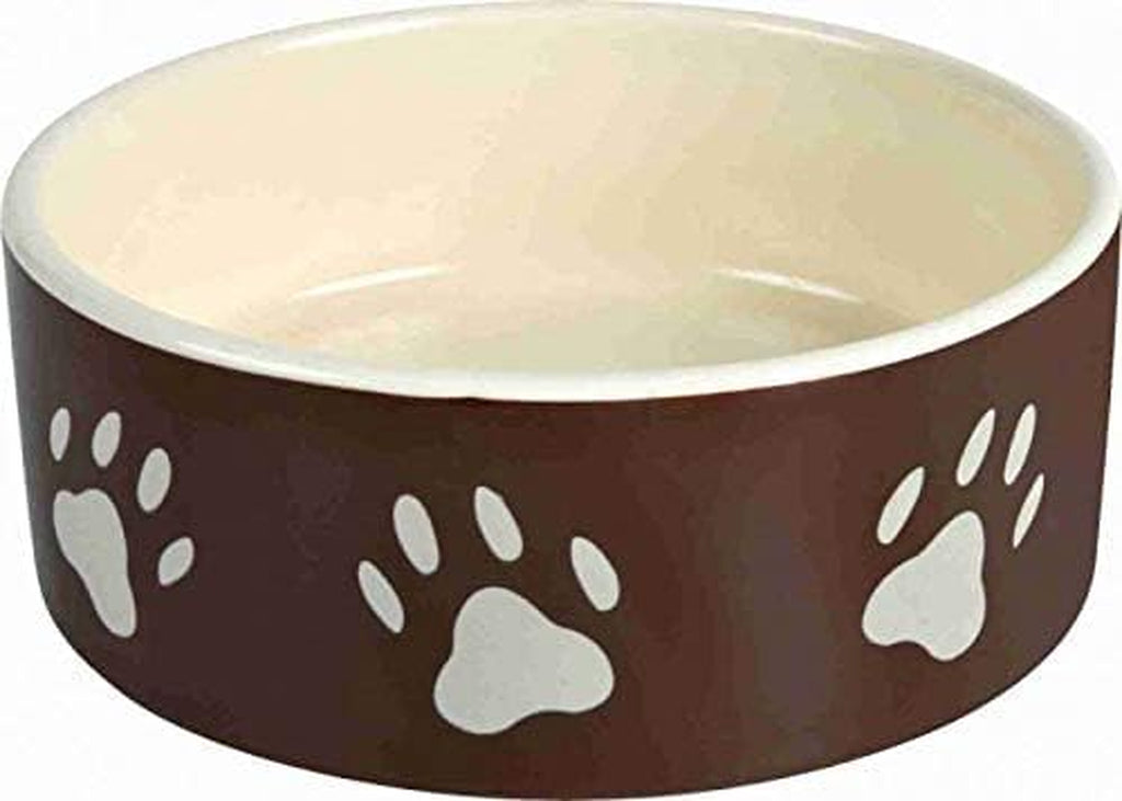 Ceramic Bowl, with Paw Prints, 0.8 L/Ø 16 Cm - Medium Size