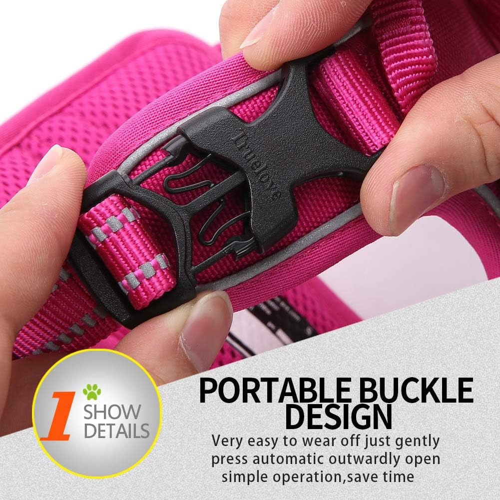 Dog Harness,No Pull Adjustable Vest with Front & Back Lead Clips