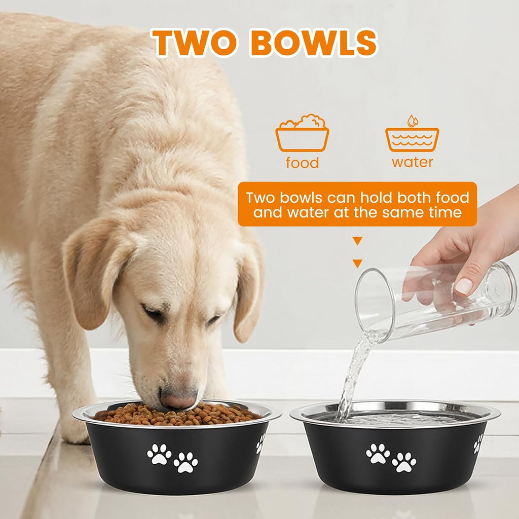2 Pack Dog Bowls Stainless Steel 2020ML