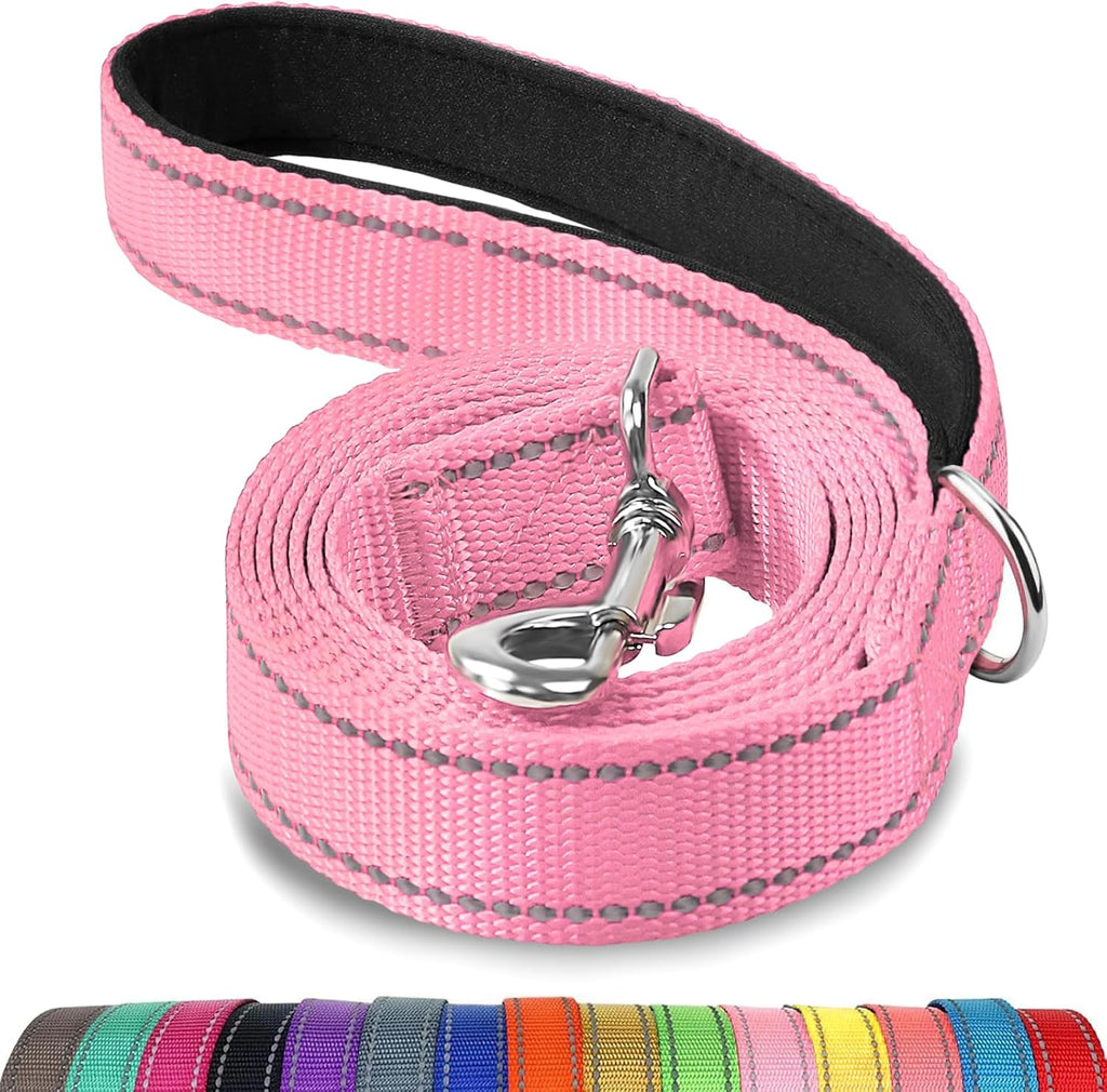 Padded Handle Dog Lead for Medium & Large Dogs, 1.8M X 2.5Cm, Pink