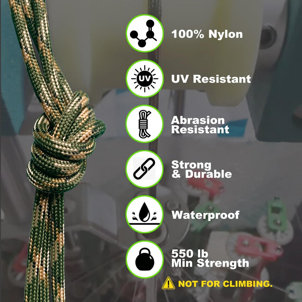 4Pcs 19Ft/6 Meters Paracord Rope 7 Inner Strands Nylon Rope 550Lb Breaking Strength for Outdoor Survival Rope, Lanyards, Keychain, Dog Collar, DIY Kit Craft Toy (D4-A-4X19Ft)