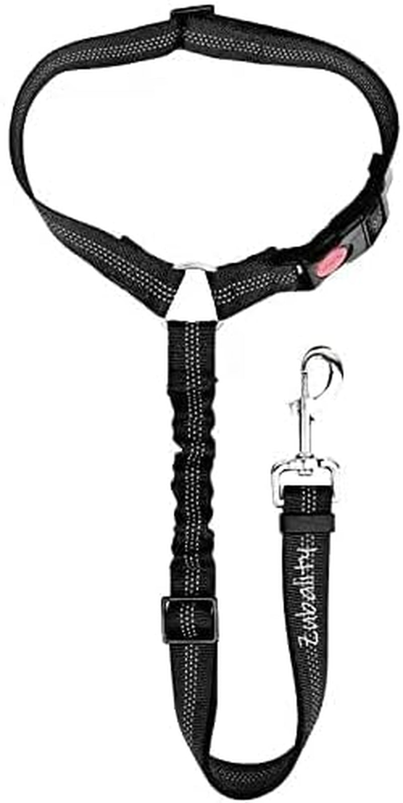 Dog Seat Belts for Cars - Dog Car Harness Adjustable - Headrest Dog Car Seat Belt Restraint Puppy - Elastic Pet Dog Seatbelt Harness - Strong Leads Harness for Dogs Cats and Pets (BLACK)